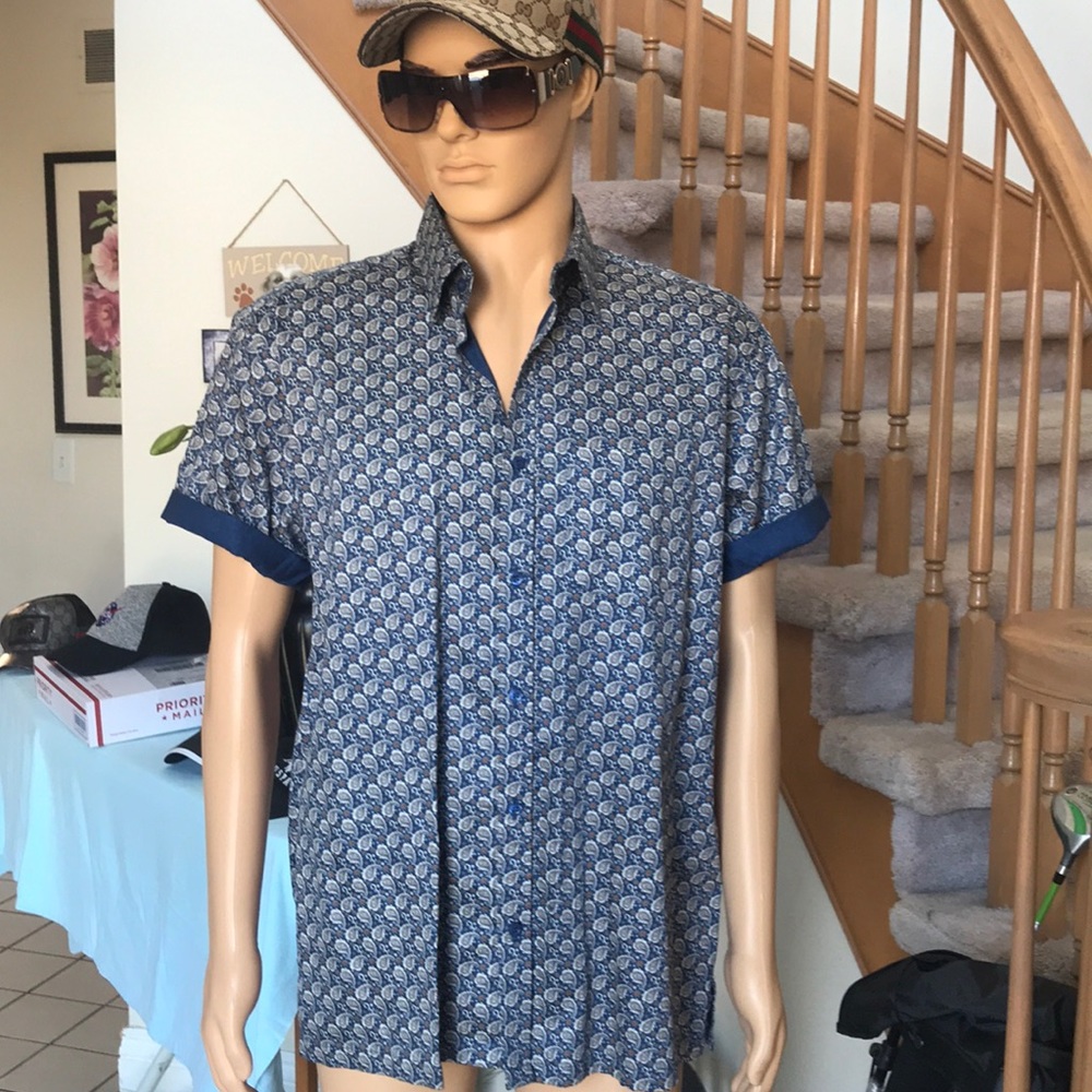 Men’s Shirt Short Sleeves 100% Cotton Neck:17”